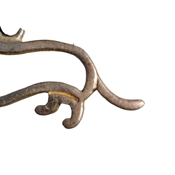 Dachshund Silver Tone Necklace Charm .5 wide - Picture 3 of 5